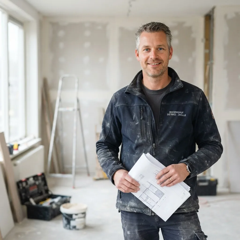 Portret van de eigenaar van Allround Afbouw in een woning in renovatie